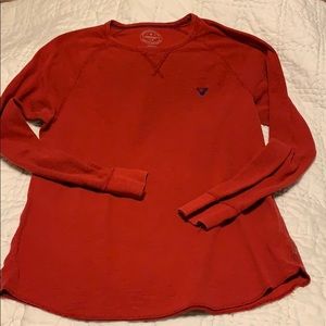 American eagle red pullover. Athletic fit L